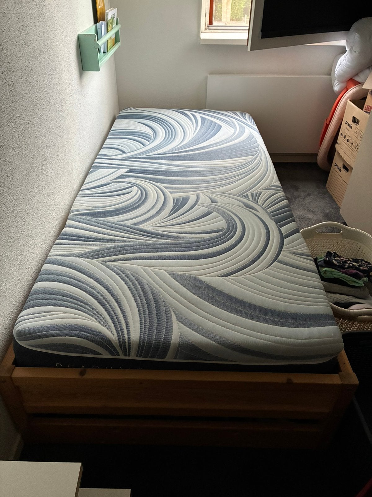 Hn8 pocketvering matras 90 x 200 (bed erbij optioneel), Ophalen, Zo goed als nieuw, Eenpersoons, 90 cm