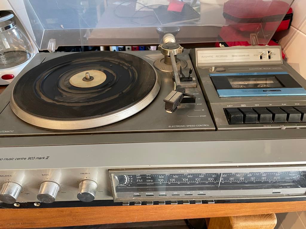 Philips Stereo Music Centre 903 Mark II - Platenspeler & Cas, Ophalen, Gebruikt, Cassettedeck, Philips