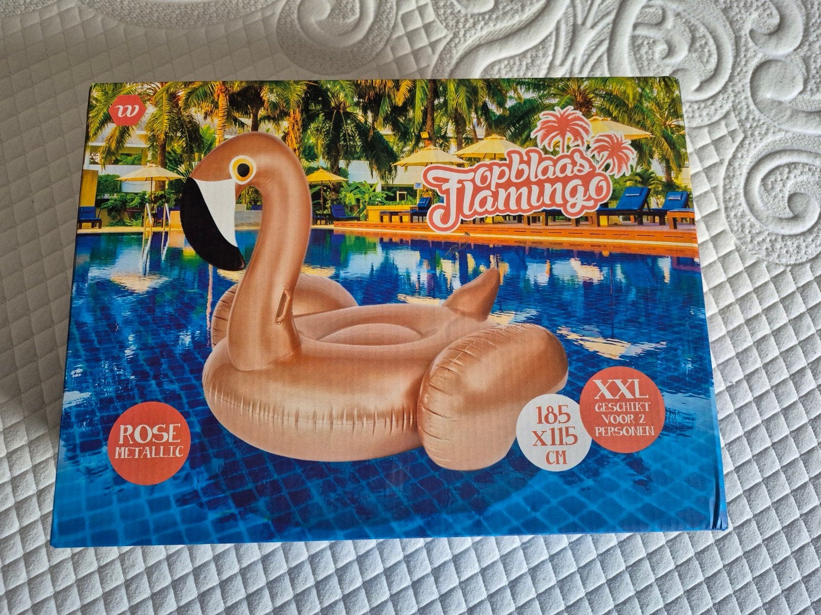 XXL Opblaas Flamingo Rose Metallic - Nieuw!, Ophalen of Verzenden, Nieuw