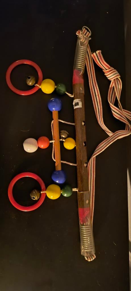 Vintage babyspeel hanger - kleurrijk en retro, Kinderen en Baby's, Speelgoed | Babyspeelgoed, Ophalen of Verzenden, Gebruikt, Mobiel