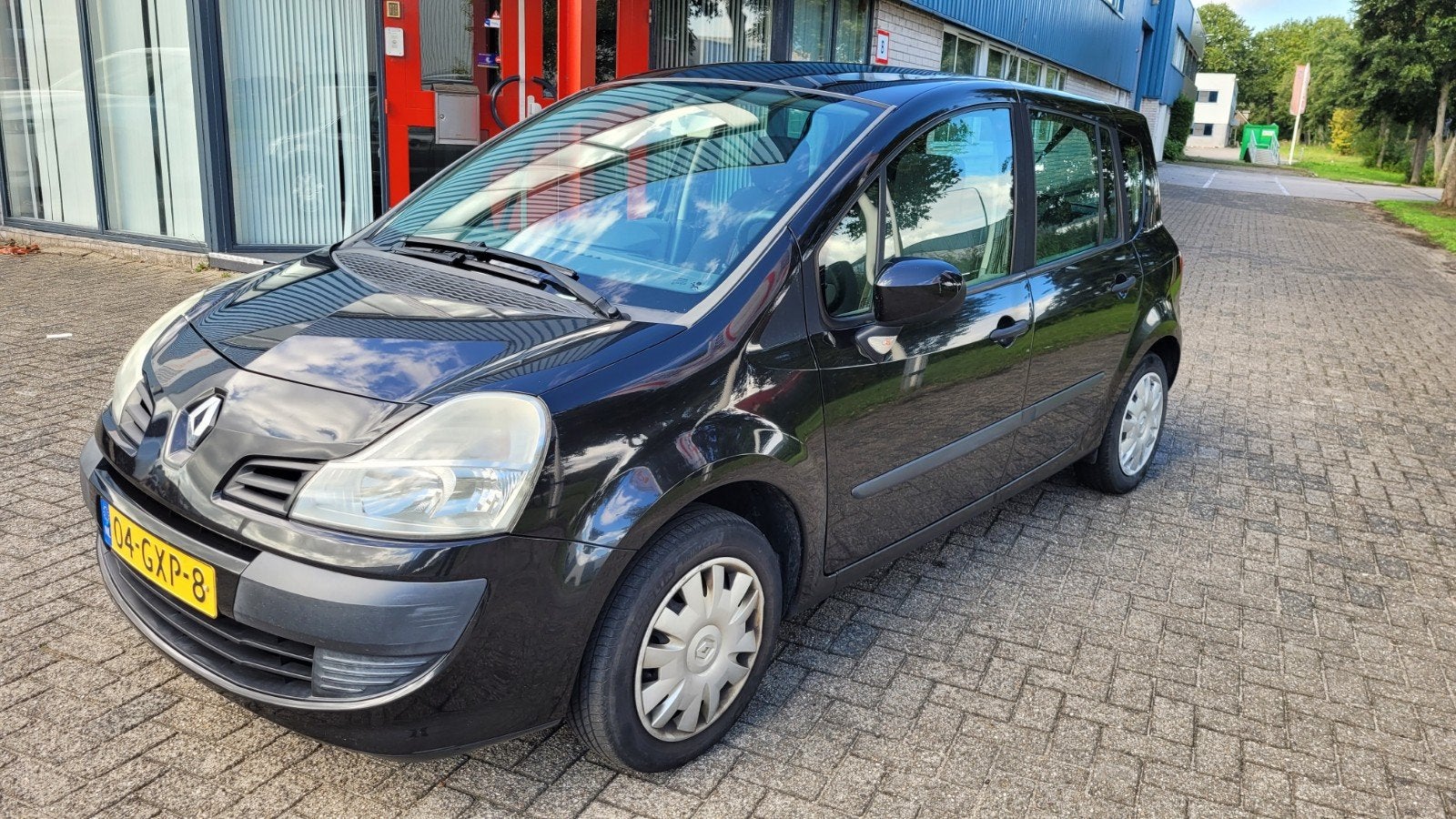 Renault Grand Modus 1.2 16V 2008 Zwart 1 jaar apk /airco/nap, Auto's, Voorwielaandrijving, Euro 5, Stof, 1145 kg