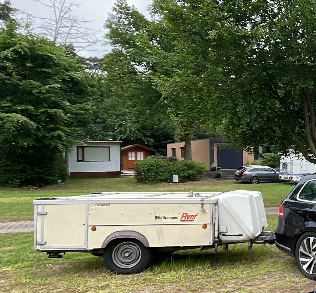 Holtkamper Flyer Expedition vouwwagen met uniek dik matras, Ophalen, Beige, Aanwezig, Holtkamper