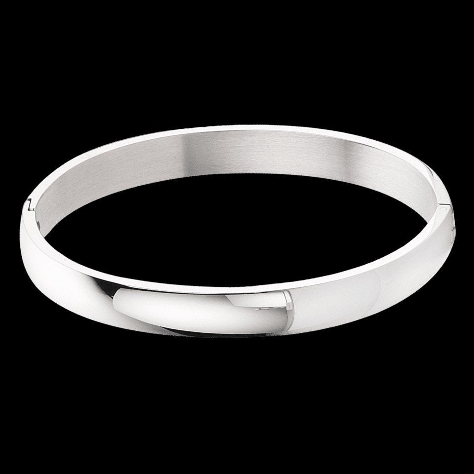 Bangle / Armband staal zgan, IJzer of Staal, Ophalen of Verzenden, Zo goed als nieuw, Dame