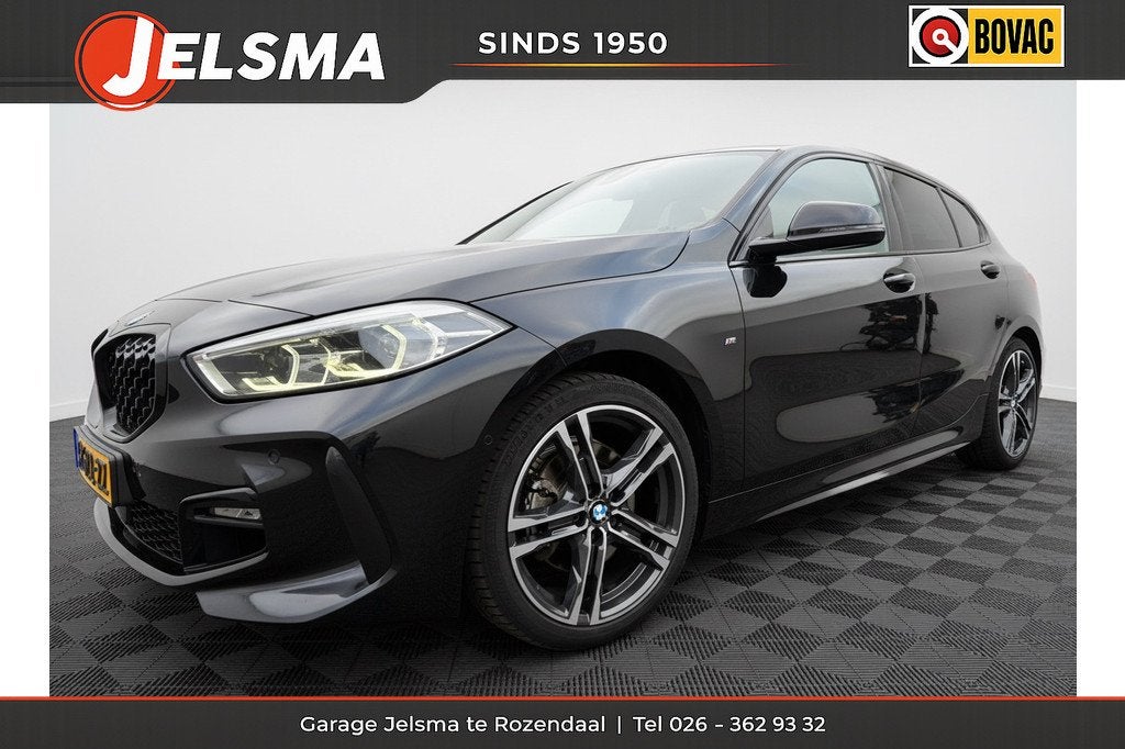 BMW 1-serie 118i Edition+ M-Sport 6bak, Sport-leer | Pano |, Auto's, BMW, 136 pk, Gebruikt, Automatische klimaatregeling, Zwart