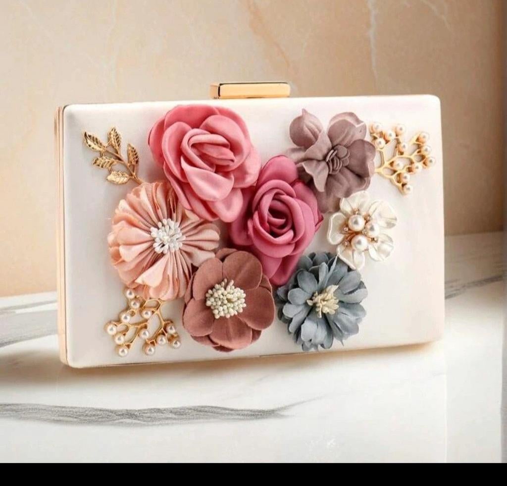 Nieuwe Avondtasje met Bloemen - Perfect voor Feestjes, Ophalen of Verzenden