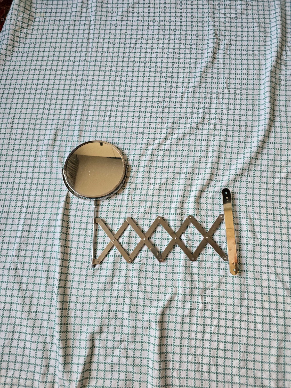 Uitschuifbare scheerspiegel/make-upspiegel, Antiek en Kunst, Ophalen of Verzenden