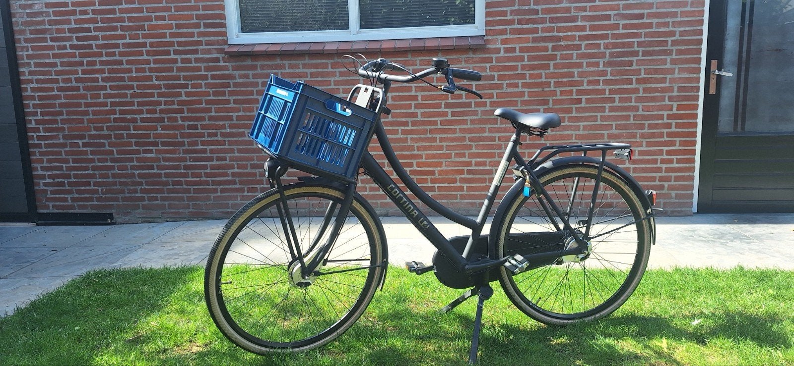Cortina U4 Transportfiets - Mat Zwart, 28 inch, 53 cm, Versnellingen, Zo goed als nieuw, 50 tot 53 cm, Ophalen
