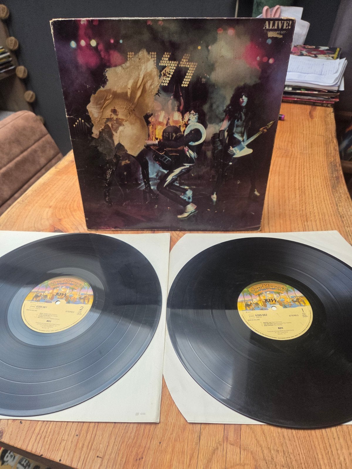 KISS - Alive! Dubbel-LP (1975) - Classic Rock Vinyl, Cd's en Dvd's, Vinyl | Rock, Gebruikt, Ophalen of Verzenden, Classic Rock
