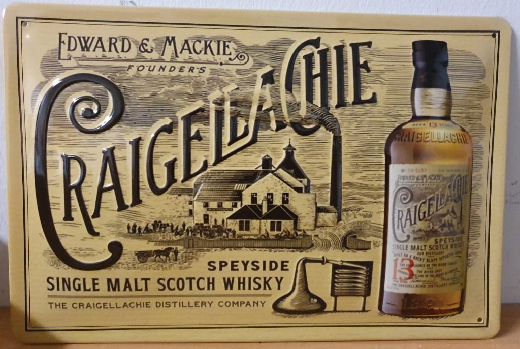 Craigellachie Whisky relief reclamebord van metaal wandbord, Reclamebord, Info@deconoord.nl, Deco Noord, Nieuw