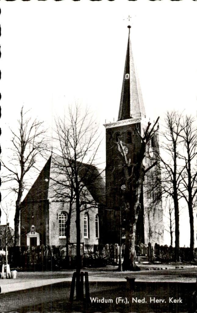 Wirdum - Ned. Herv. Kerk - Toren, Ophalen of Verzenden, 1940 tot 1960, Ongelopen, Friesland