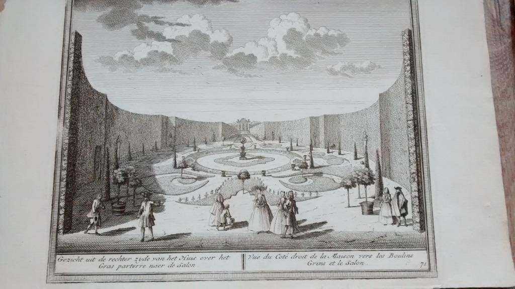 71 Velzen het Huis van de rechter zijde Kopergravure18e eeuw, Ophalen of Verzenden