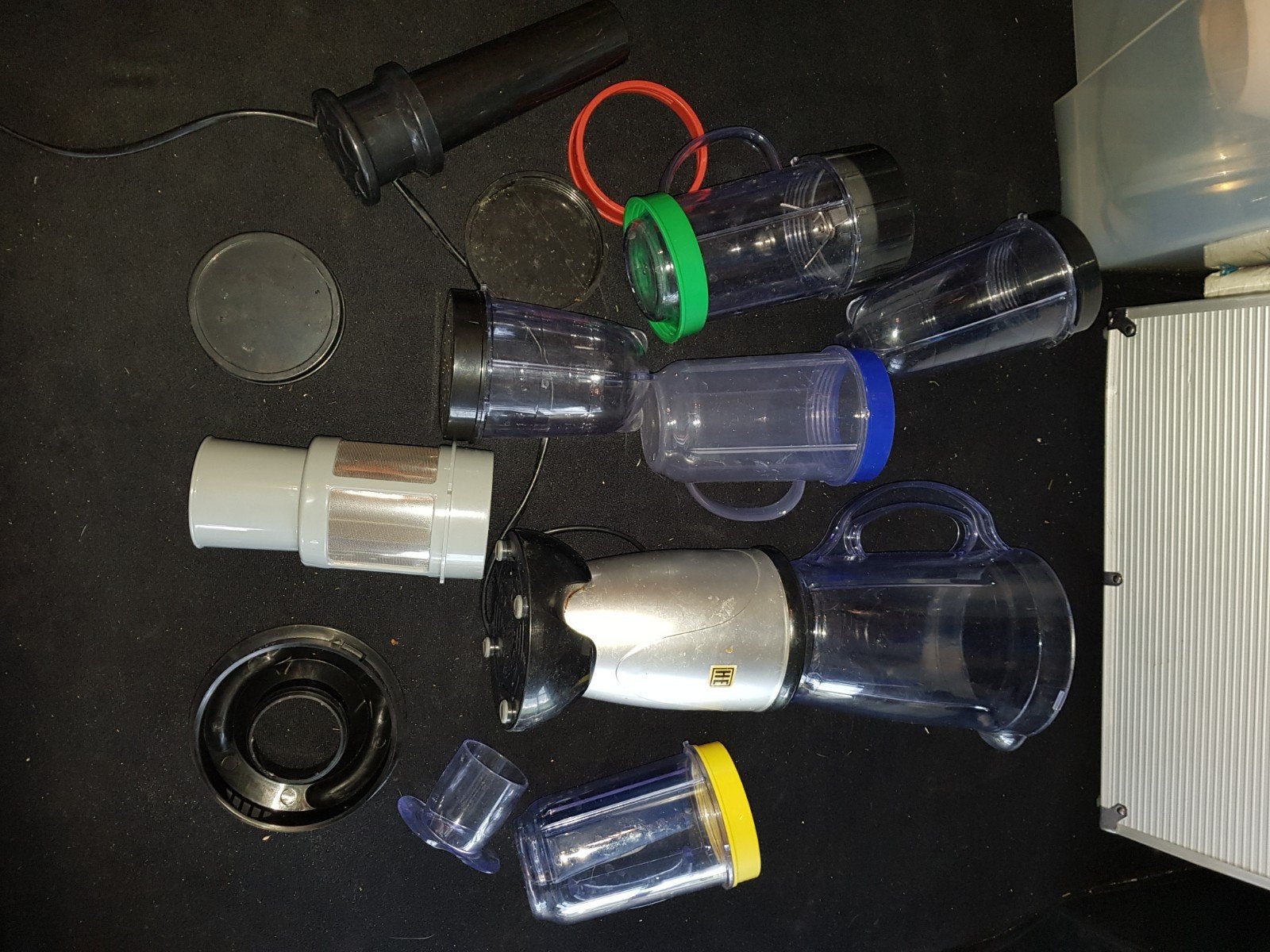 HE Blender met diverse accessoires en bekers, Ophalen of Verzenden, Gebruikt, Blender