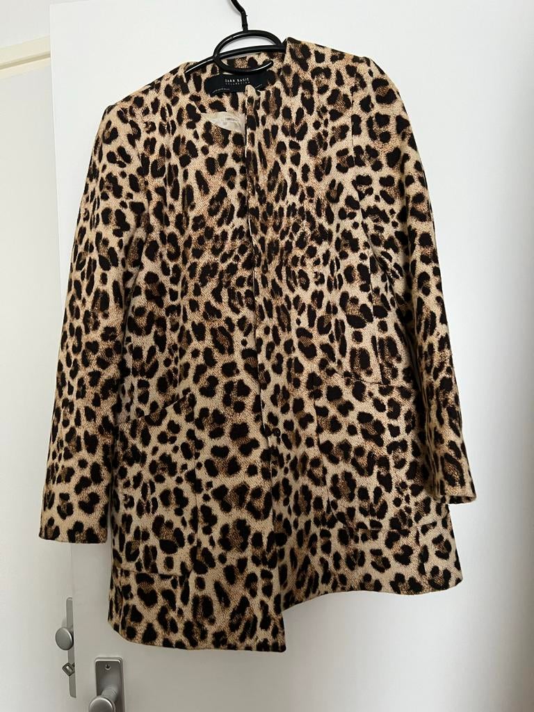 Zara Basic Luipaardprint Jasje Maat M, Ophalen of Verzenden, Zo goed als nieuw, Maat 38/40 (M), Bruin