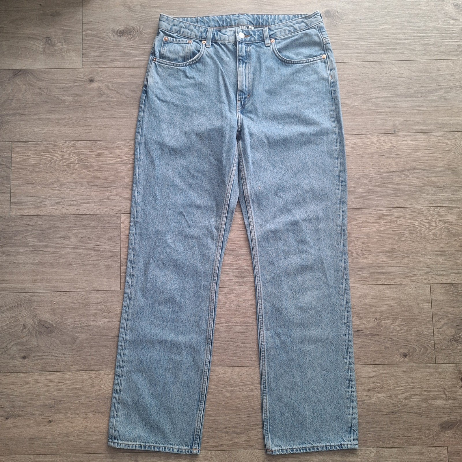 Weekday Voyage Straight Leg jeans spijkerbroek W33 L32, Blauw, Weekday, Ophalen of Verzenden, Zo goed als nieuw