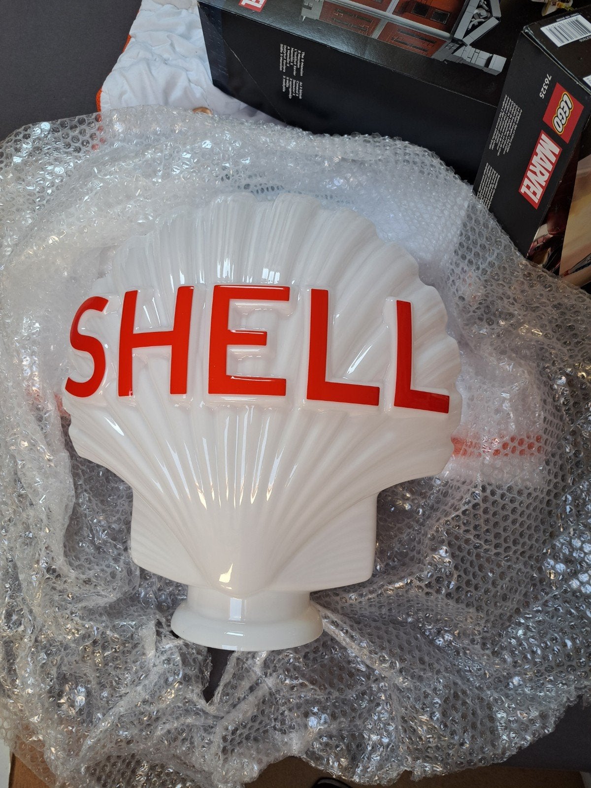 Glazen shell globe, Verzamelen, Ophalen, Zo goed als nieuw