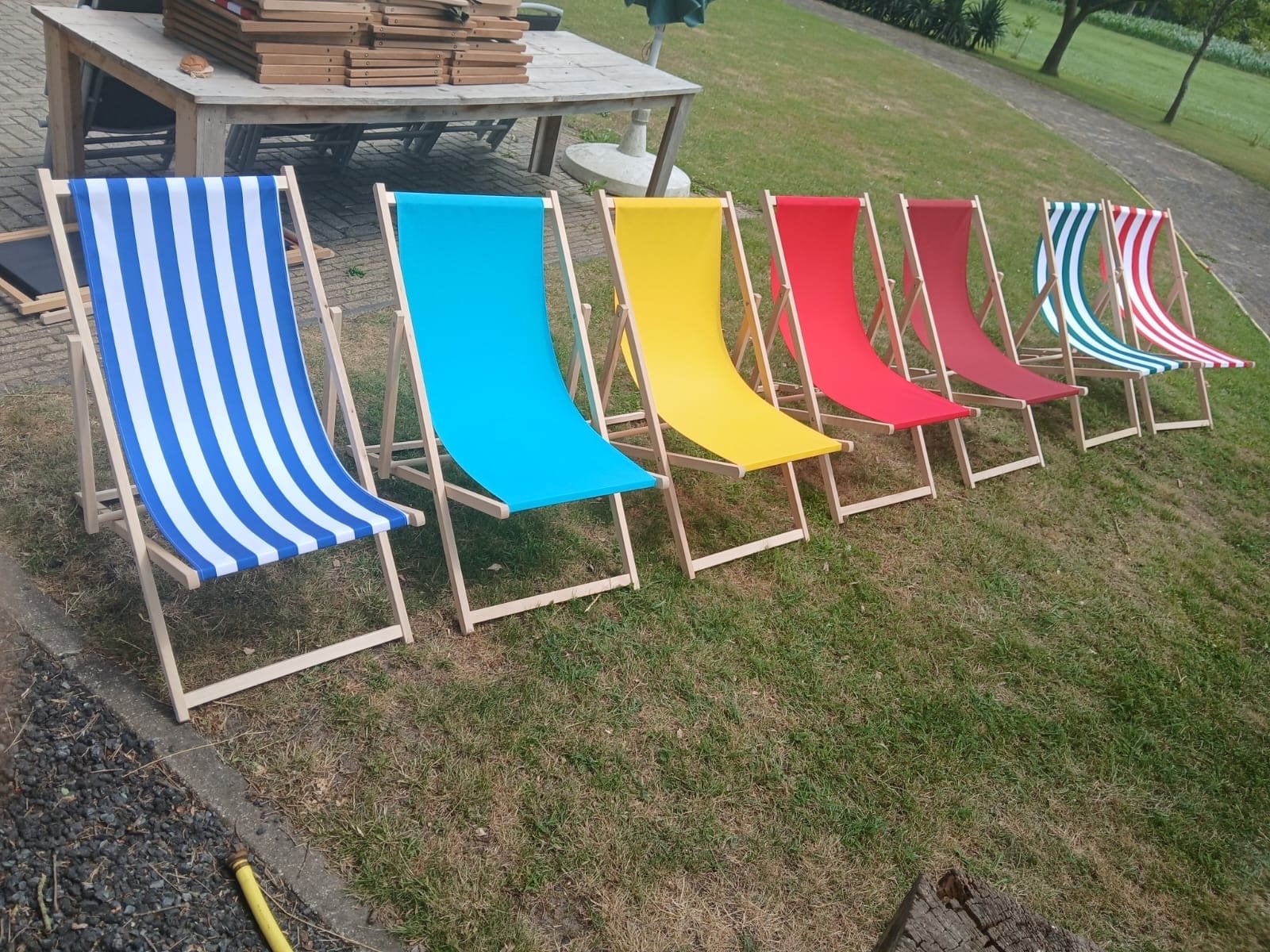 Nieuwe strandstoel - diverse kleuren, Ophalen, Nieuw, Hout