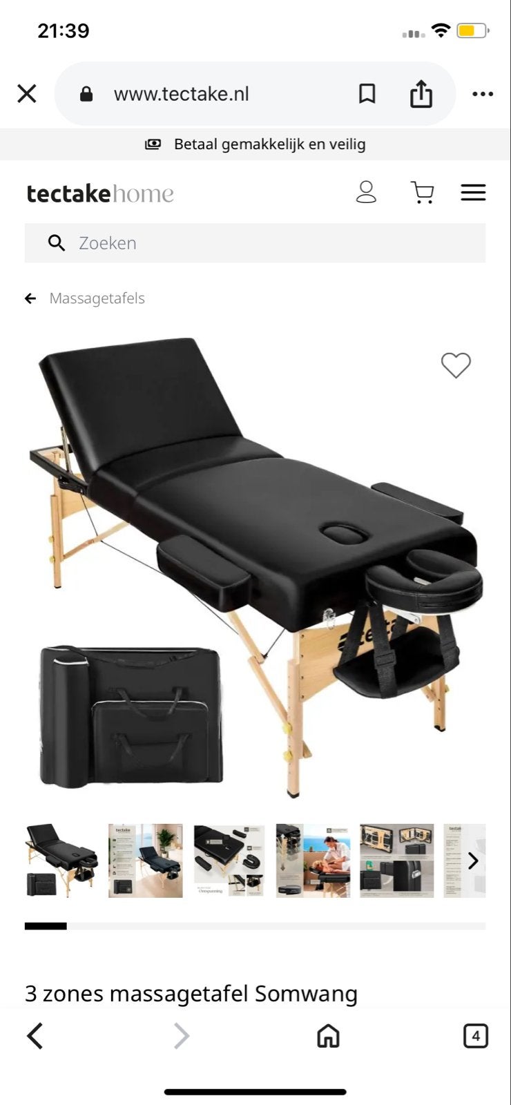 Massage stoel, Ophalen