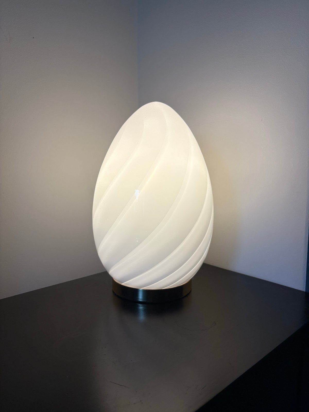 Murano Geblazen Glas Ei Lamp, Italië, 1970, Antiek en Kunst, Ophalen