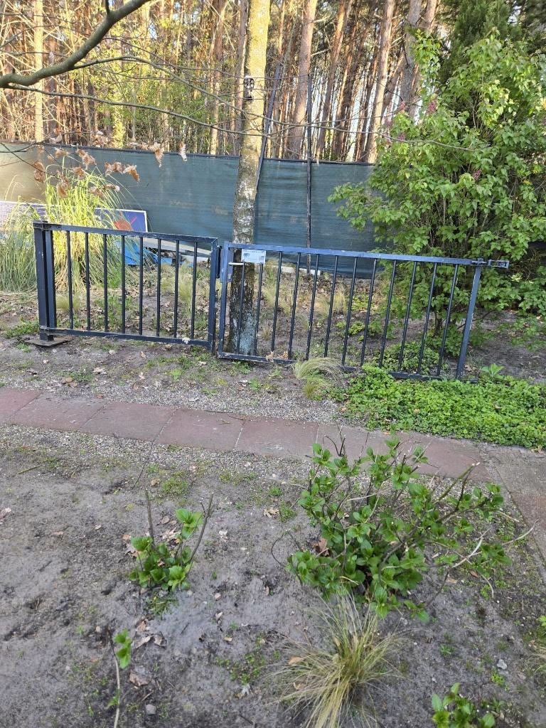 poort 3.60 meter,  met hekwerk van  7 meter erbij., Ophalen, Met poort, Gebruikt, Spijlenhekwerk