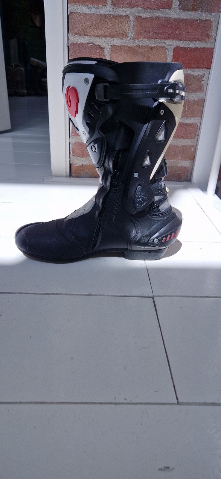 Sidi Motorrace Laarzen zwart/wit  Maat 43., Heren, Ophalen of Verzenden, Laarzen, Tweedehands
