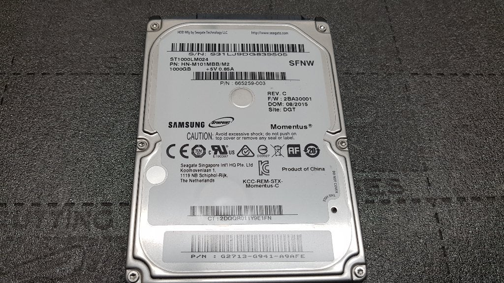 1000gb Samsung 2,5'' SATA Harde schijf €20, Computers en Software, Harde schijven, Intern, 1000gb, Ophalen of Verzenden, Zo goed als nieuw