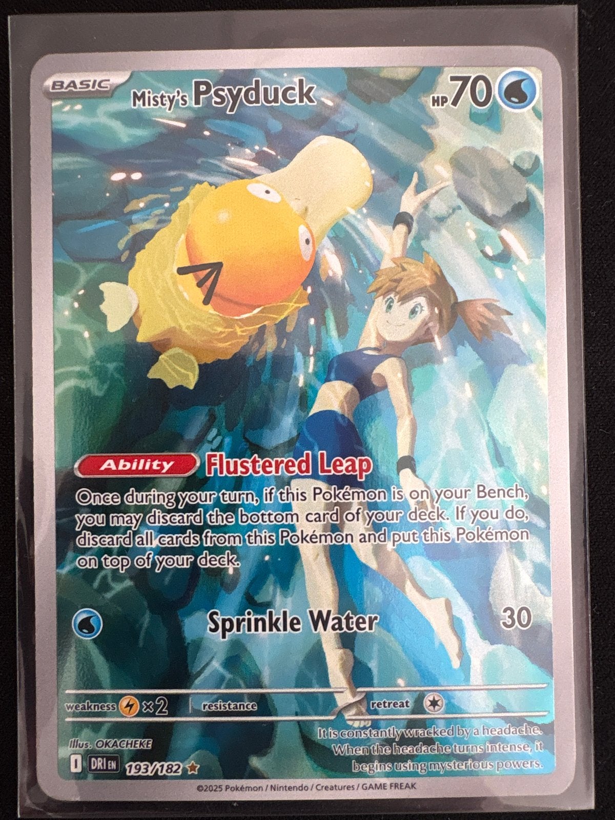 Misty's Psyduck 193/182 - Pokemon Kaart, Ophalen of Verzenden, Zo goed als nieuw, Losse kaart