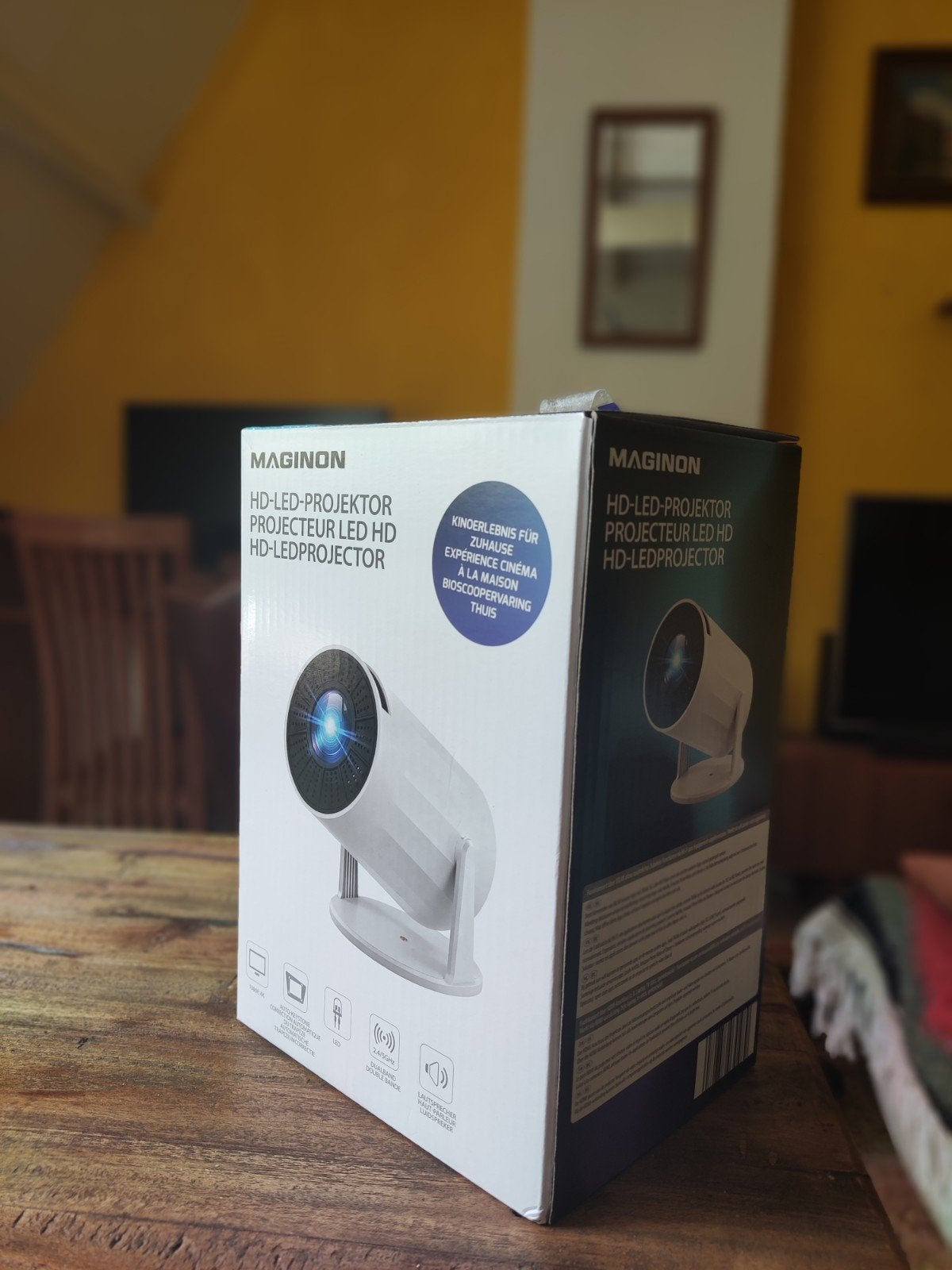 Maginon HD-LED-Projector - Nieuw in doos, Audio, Tv en Foto, Beamers, Nieuw, LED, Full HD (1080), Ophalen of Verzenden