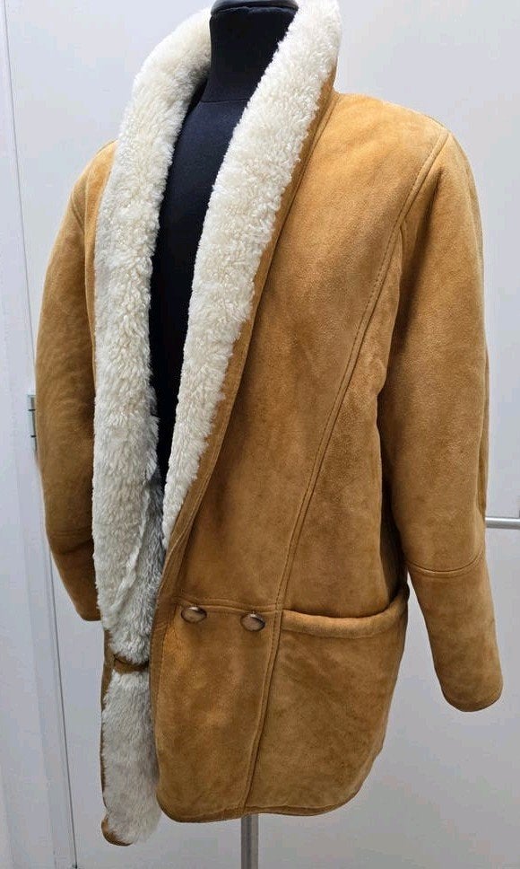 Shearling lammy coat echt lamsleer en lamsvacht soepel mt L, Overige kleuren, Maat 42/44 (L), Ophalen of Verzenden, Zo goed als nieuw