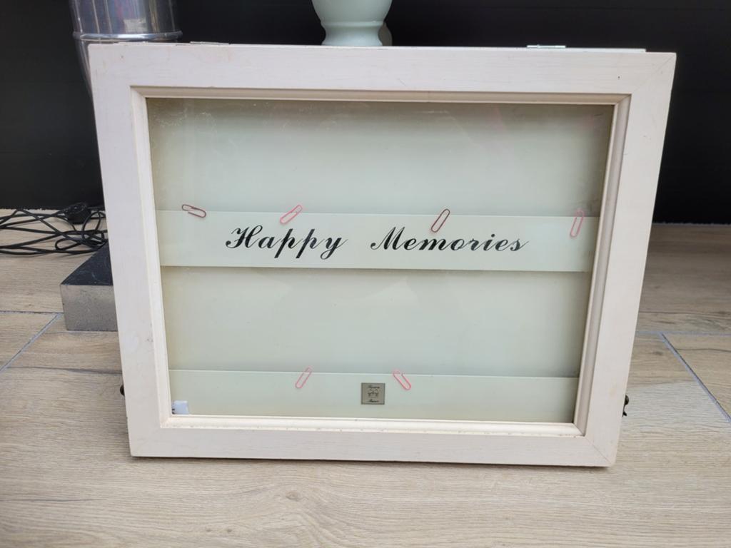 Decoratieve fotolijst Riviera Maison 'Happy Memories', Minder dan 50 cm, Ophalen of Verzenden, Zo goed als nieuw, Minder dan 50 cm