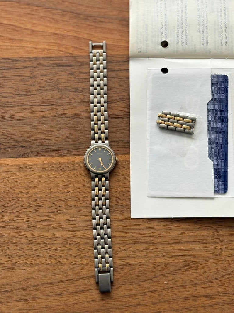 Seiko Vintage Quartz Titanium Horloge met bandstukjes, Sieraden, Tassen en Uiterlijk, Horloges | Dames, Polshorloge, Ophalen of Verzenden