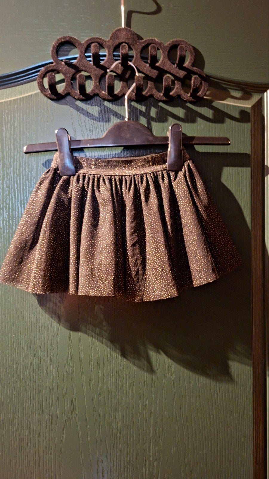 Donkerbruin rokje met gouden stippen, Kinderen en Baby's, Babykleding | Maat 86, Meisje, Jurkje of Rokje, Ophalen of Verzenden