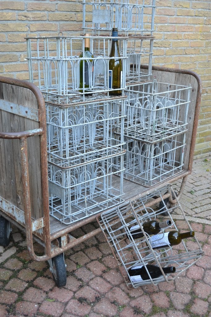 Flessenrek zink BLOSSON BROCANTE, Ophalen of Verzenden, Hout, Minder dan 5 flessen