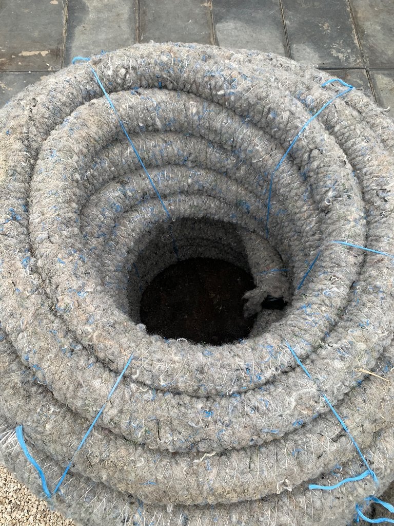 Drainagebuis 80mm PP-vezel 50m1 per rol., Ophalen, 6 meter of meer, Nieuw, 80 mm of meer