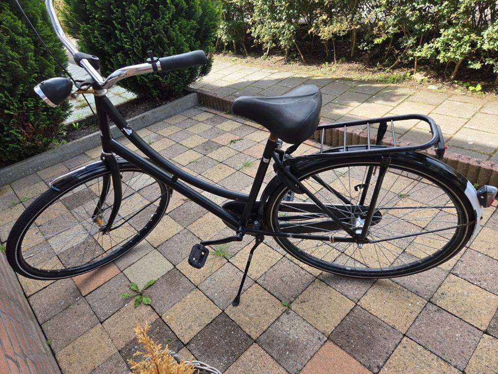 Damesfiets met versnellingen en slot, Gebruikt, Velgrem, Versnellingen, 50 tot 53 cm