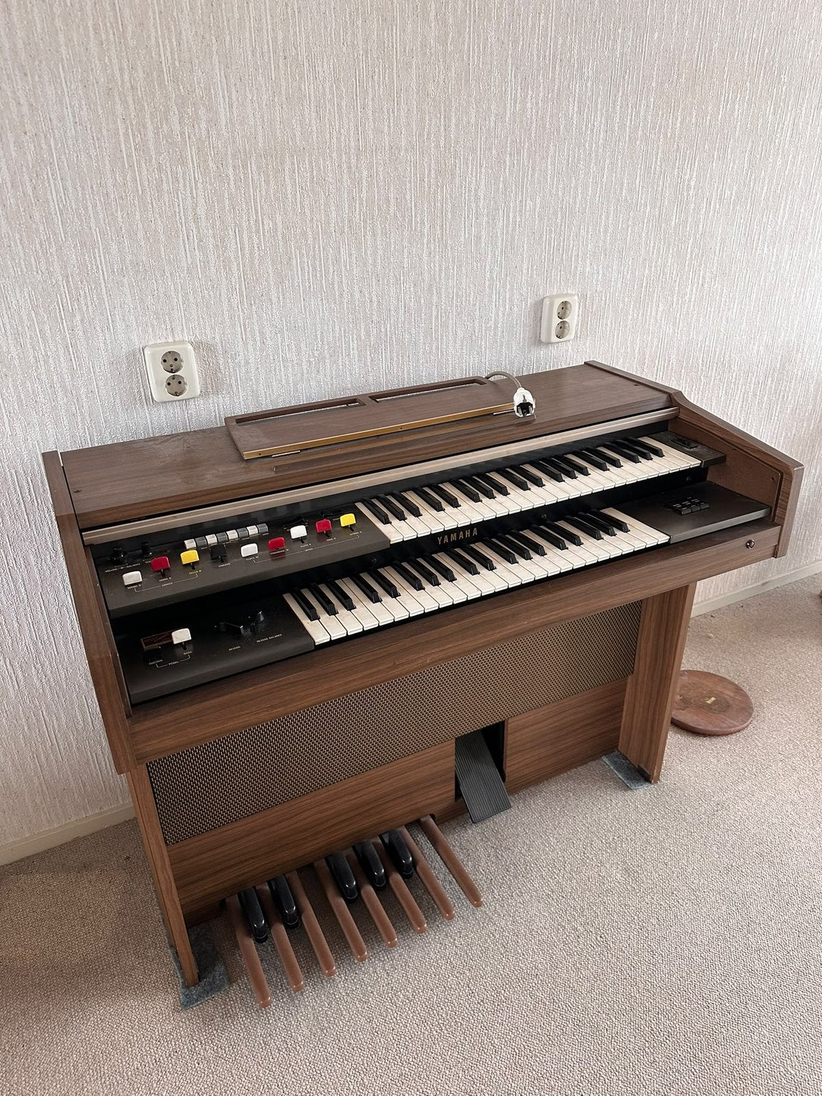 Originele vintage Yamaha Japan Electone jaren70, werkend, Ophalen, Gebruikt, 2 klavieren, Orgel