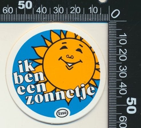 Sticker: Esso - Ik ben een zonnetje, Ophalen of Verzenden, Zo goed als nieuw, Auto of Motor