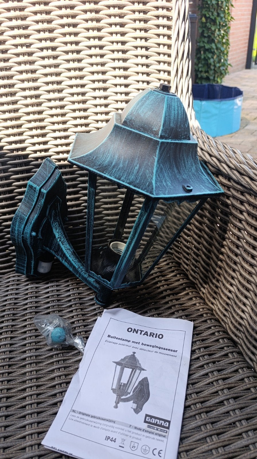 Ontario buitenlamp met bewegingssensor, Bewegingssensor, Minder dan 50 watt, Wandlamp, Ophalen of Verzenden