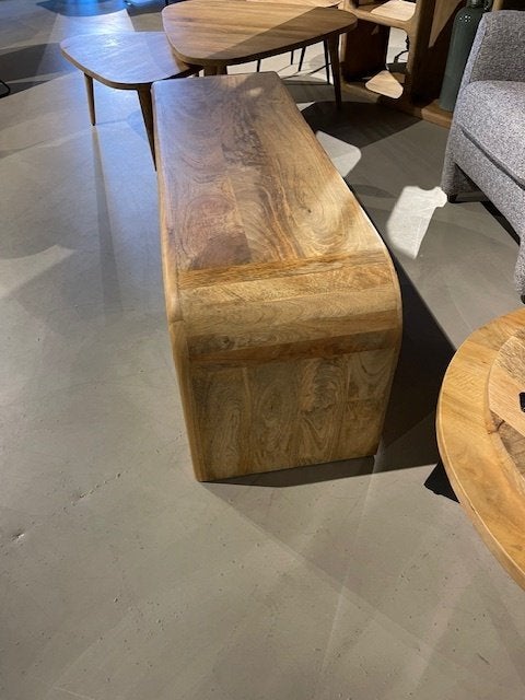 TV-MEUBEL tropisch hardhout van Wildeboer 130 cm breed actie, 100 tot 150 cm, 1 of 2 laden, Nieuw, Ophalen of Verzenden