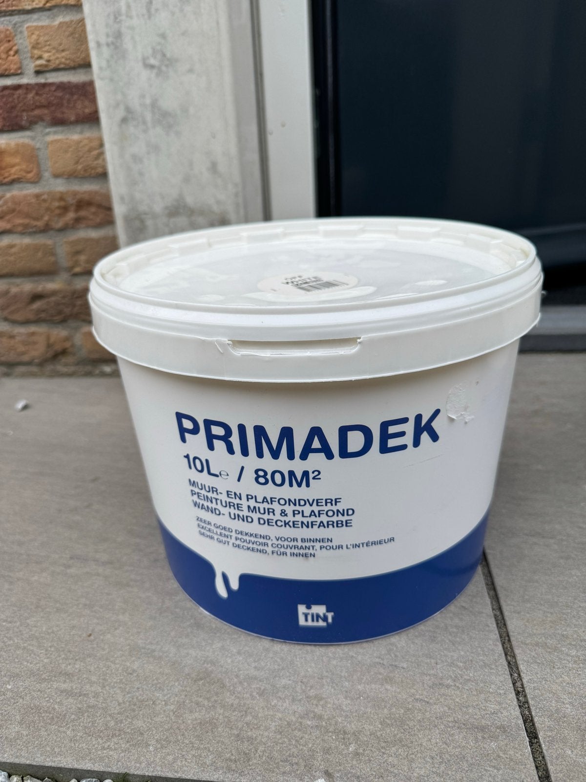 PRIMADEK Muur- en Plafondverf Mat Wit 10L (2 emmers), Ophalen, Wit, Nieuw, Verf