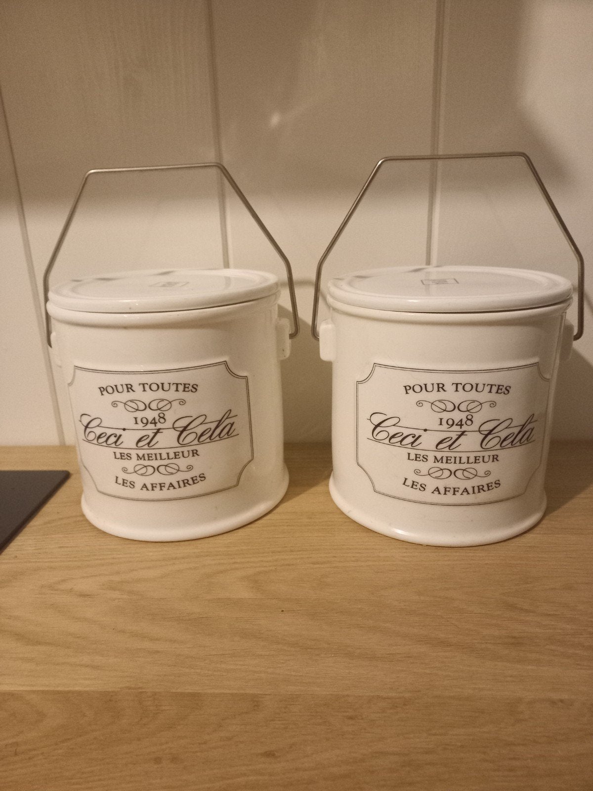 Riviera Maison voorraad potten verf blikken, Ophalen, Overige typen, Overige stijlen, Glas