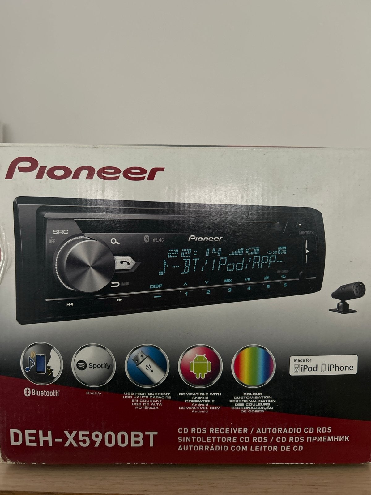 Pioneer DEH-X5900BT Bluetooth Autoradio, CD, USB & Spotify, Ophalen of Verzenden, Zo goed als nieuw