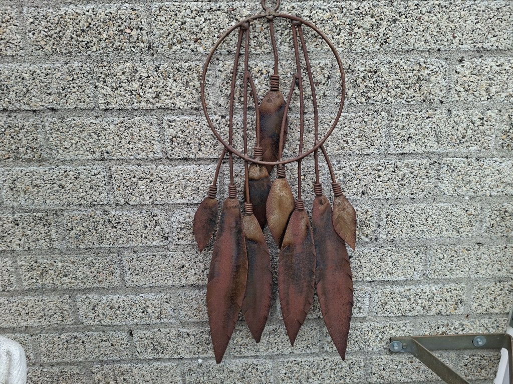 mooie metalen tuinwanddecoratie, Tuin en Terras, Ophalen of Verzenden, Gebruikt