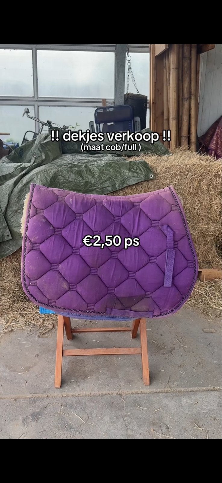 partij dekjes €2,50 per stuk of €45,- voor alles, Dieren en Toebehoren, Full (L), Ophalen of Verzenden, Gebruikt, Zadeldekje