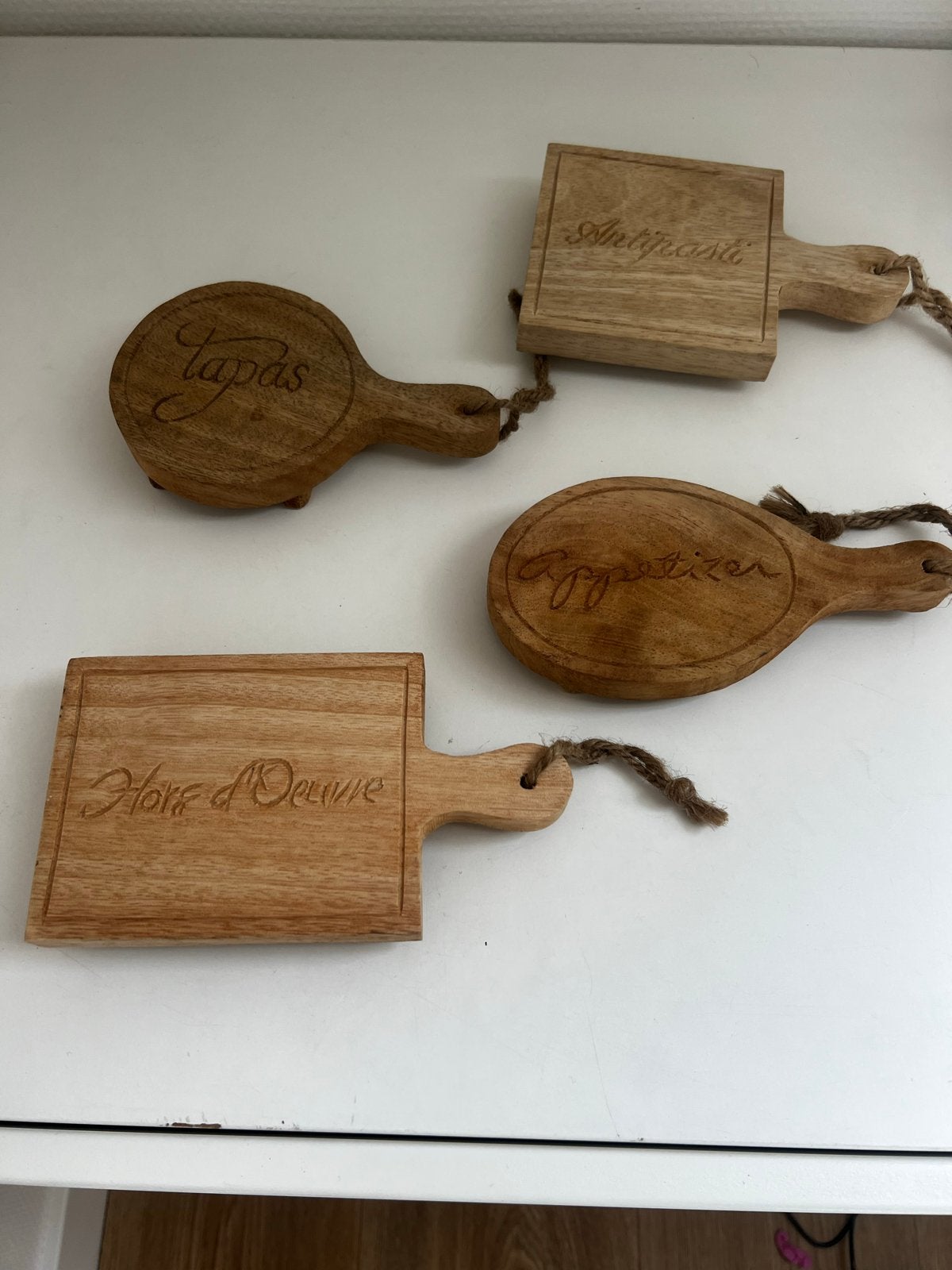 Rivièra Maison Houten Serveerplankjes Tapas Borrelhapjes, Hout, Snij-/serveerplank, Ophalen of Verzenden, Zo goed als nieuw