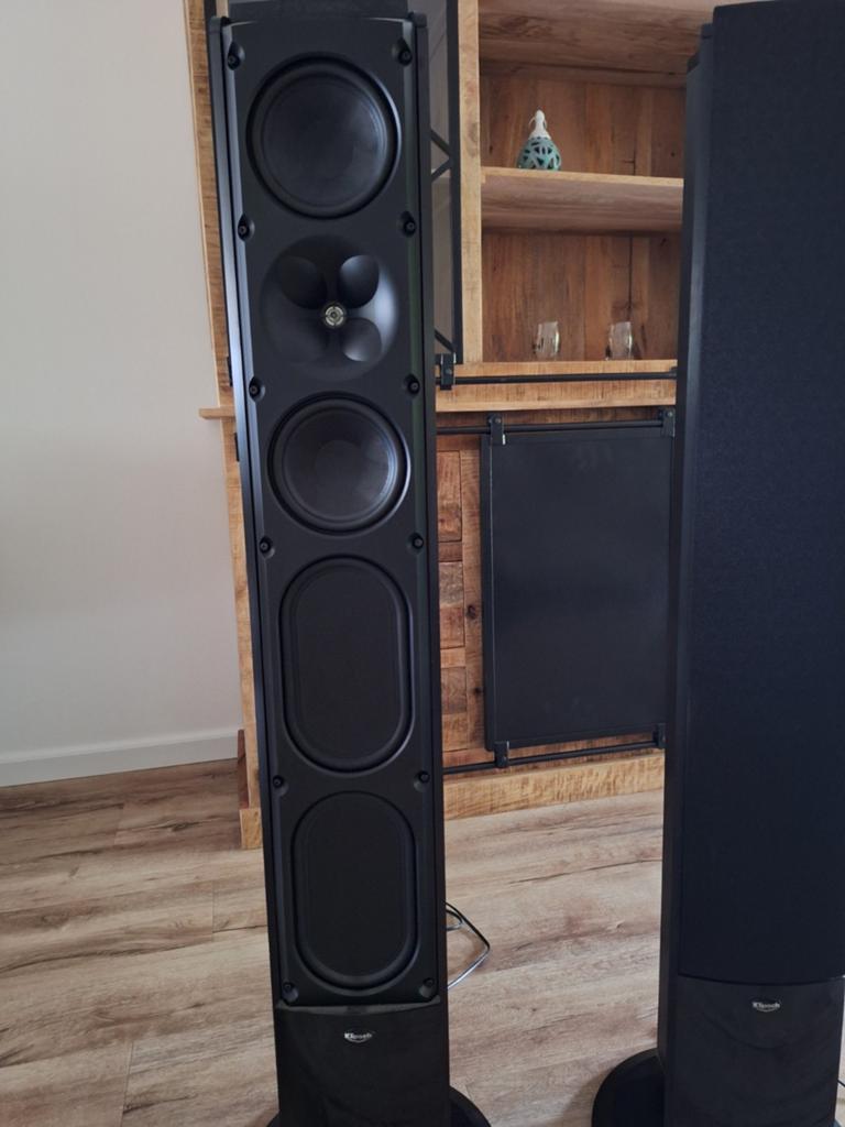 Klipsch XF-48 Vloerstaande Luidsprekers (Paar), Audio, Tv en Foto, Luidsprekers, Gebruikt, 120 watt of meer, Front, Rear of Stereo speakers