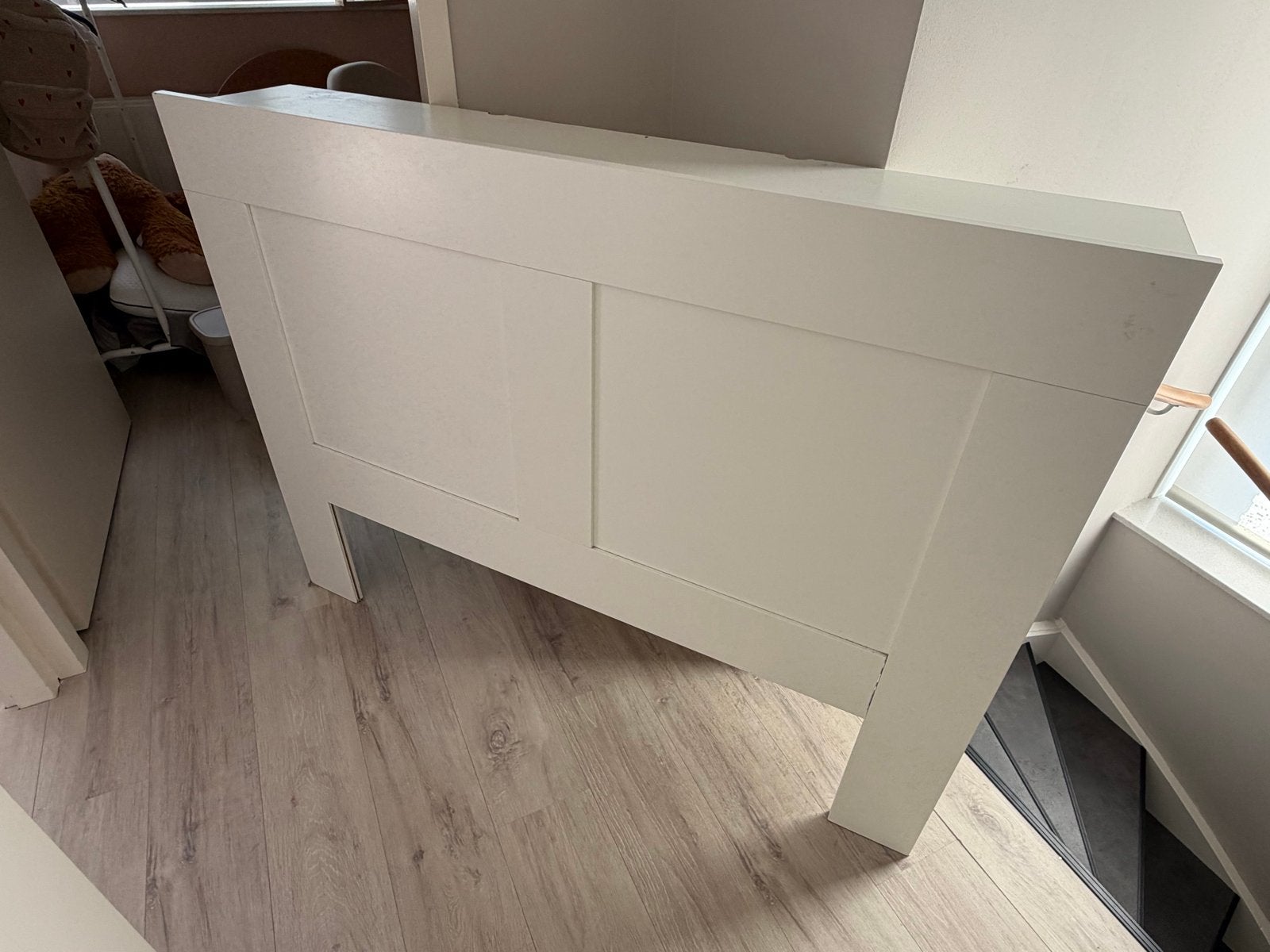 IKEA Hoofdbord met opbergruimte - Wit, Ophalen, Gebruikt, Wit, Tweepersoons