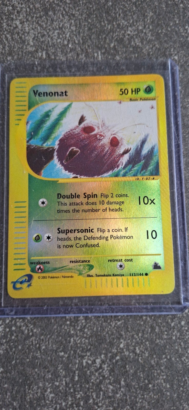 Pokemon kaarten Venonat holo 50HP, Ophalen of Verzenden, Nieuw, Losse kaart