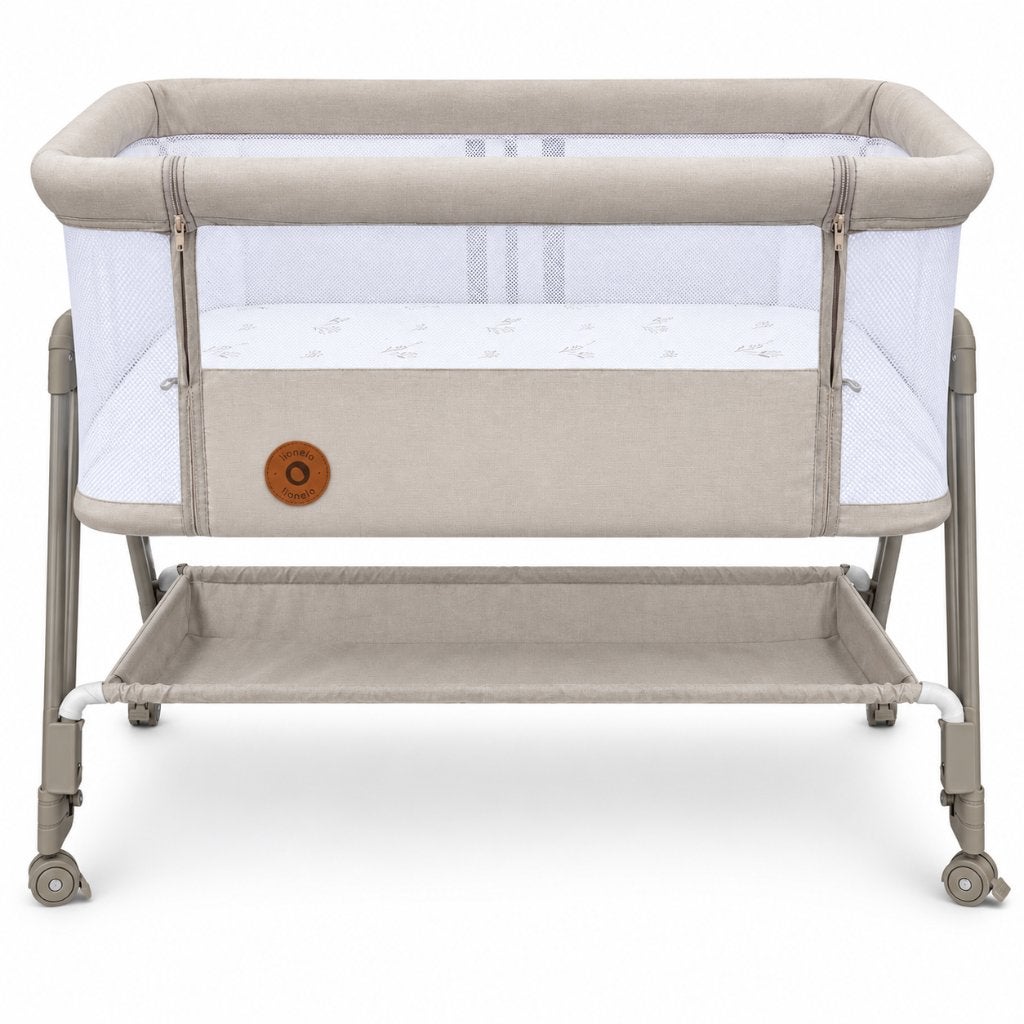 Lionelo Luna Co-Sleeper Babybed Beige met Matras, Kinderen en Baby's, ., Ophalen of Verzenden, Zo goed als nieuw, .