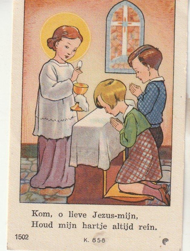 Kom, o lieve Jezus-mijn, Houd mijn hartje altijd rein, Ophalen of Verzenden, Zo goed als nieuw, Kaart of Prent, Christendom | Katholiek