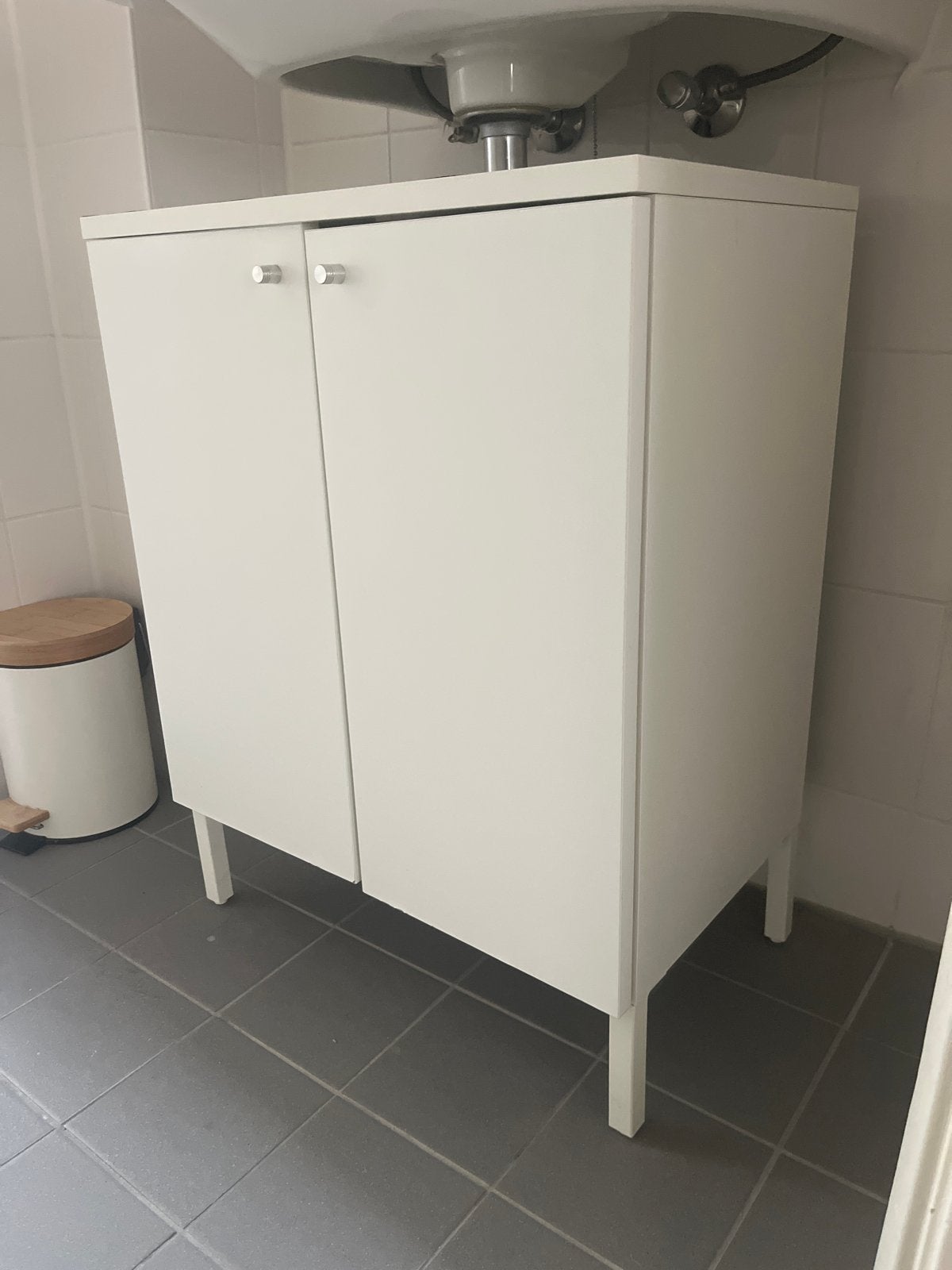 Witte wastafelkast Ikea, Ophalen, Gebruikt, 50 tot 100 cm, Minder dan 100 cm